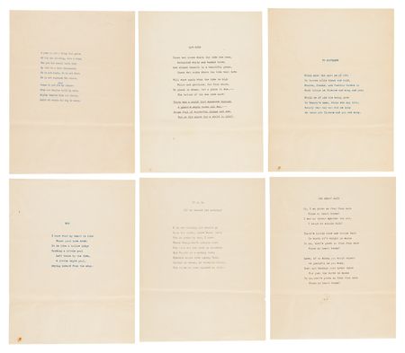Lot #489 Edna St. Vincent Millay Collection of (26) Early Typed Manuscript Poems, Including (3) Signed and (6) Unpublished - Image 6