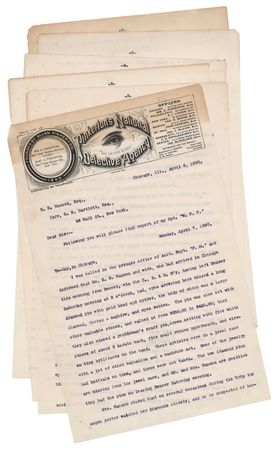 Lot #281 William A. Pinkerton Typed Letter Signed - Image 2