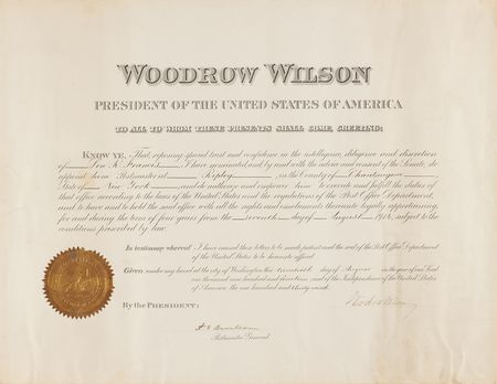 Lot #94 Presidents (5) Documents Signed - Cleveland, Harrison, Wilson, Harding, and Coolidge - Image 4