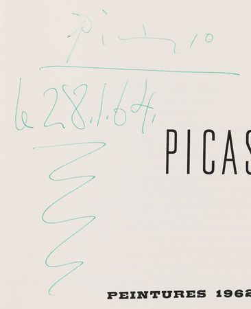 Lot #457 Pablo Picasso Signed 1964 Exhibition Catalog (Galerie Louise Leiris) - Image 2