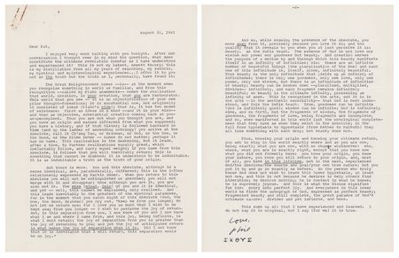 Lot #483 Philip K. Dick Typed Letter Signed on The