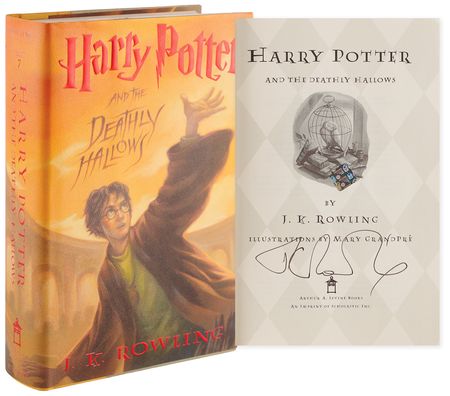 Lot #509 J. K. Rowling Signed Book - Harry Potter and the Deathly Hallows - Image 1