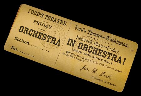 Lot #13 Ford's Theatre Unissued 'Orchestra'