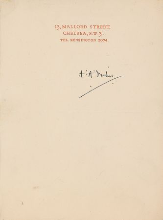 Lot #507 A. A. Milne Signature - Image 1