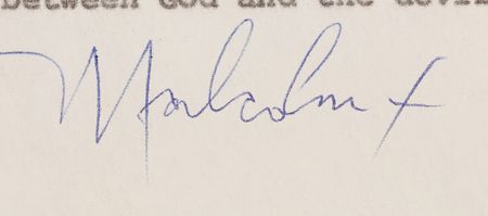 Lot #173 Malcolm X Signed Page for Alex Haley’s Playboy Interview - 