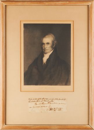 Lot #270 John Marshall Autograph Document Signed