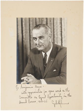 Lot #72 Lyndon B. Johnson Signed Photograph to a