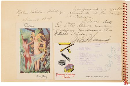 Lot #467 Diego Rivera Signed Menu - Image 2