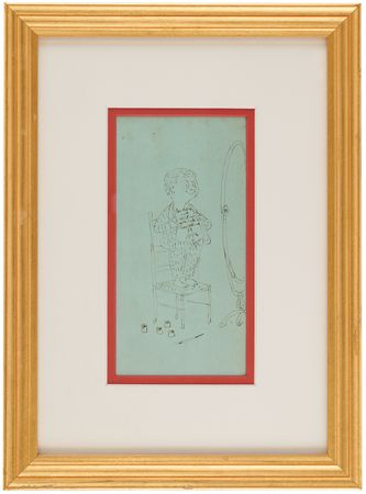 Lot #477 Charles Addams Signed Sketch of 'Pugsley'