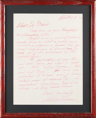 Lot #466 LeRoy Neiman Autograph Letter Signed