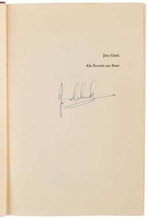 Lot #735 Jim Clark Signed Book - Als Favorit am Start [Starting as Favorite] - Image 4