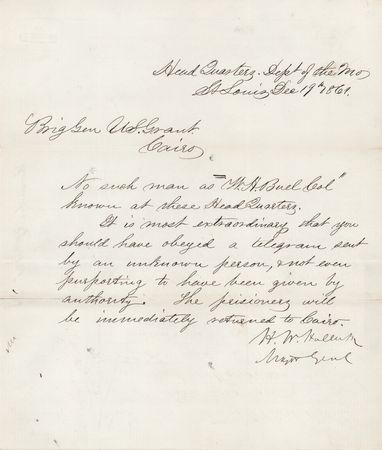 Lot #367 Henry W. Halleck War-Dated Autograph