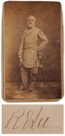 Lot #321 Robert E. Lee Signed Photograph - Rare