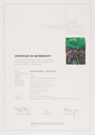 Lot #526 Bob Dylan Signed 'Train Tracks' Giclee Print (Ltd. Ed. #149/295) - Released in the Original 2008 'Drawn Blank' Series - Image 3