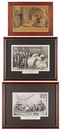 Lot #266 Lincoln Assassination (3) Engravings