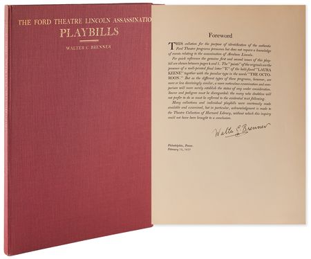 Lot #225 The Ford Theatre Lincoln Assassination