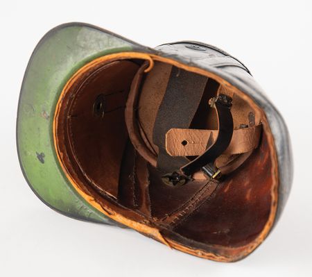 Lot #418 Civil War-Era US Chasseur-Style Leather Shako - Image 2