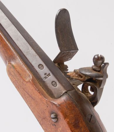 Lot #423 American Flintlock Fowling Gun with French 1763-1766 Pattern Musket Lock - Image 6