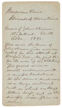 Lot #400 John Brown's Grave Stereoview Photograph by Seneca Ray Stoddard - Image 2