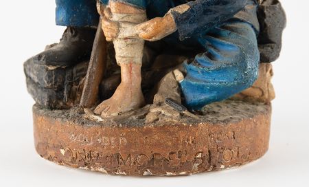 Lot #430 John Rogers: 'Wounded to the Rear, One More Shot' Plaster Sculpture - Image 3