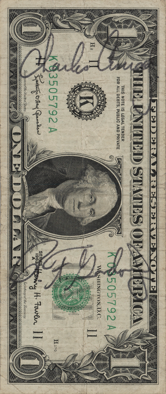 Lot 5117 Gemini 11 Crew-Signed $1 Dollar Bill - Conrad and Gordon