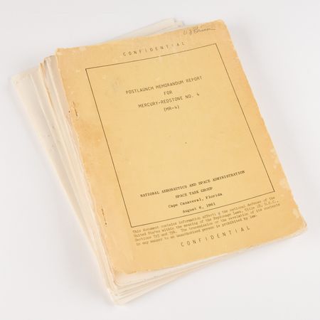 Lot #5088 Liberty Bell 7: Postlaunch Memorandum Report for Mercury-Redstone 4 - From the Personal Collection of Gus Grissom - Image 1