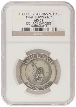 Lot #5248 Apollo 12 Flown Robbins Medallion - From