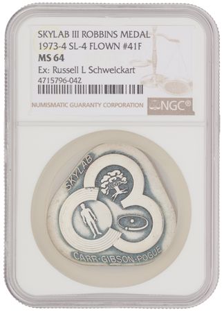 Lot #5450 Skylab 4 Flown Robbins Medallion - From