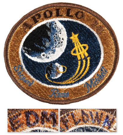 Lot #5302 Apollo 14 Flown Crew Patch - From the