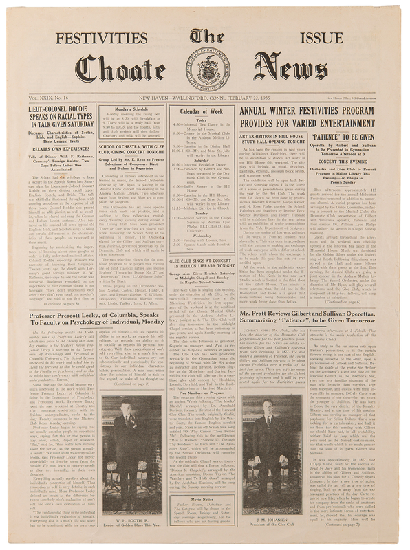 Lot 84 John F. Kennedy: 1935 Festivities Issue of The Choate News