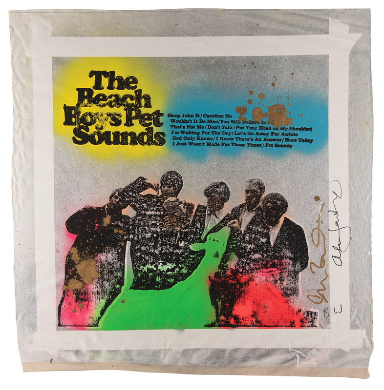 Lot 546 Beach Boys: Brian Wilson and Al Jardine Signed Original Silkscreen Painting by Shane Bowden