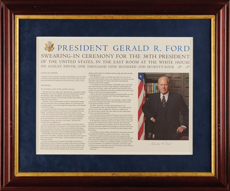 Lot 99 Gerald Ford Oversized Signed Print