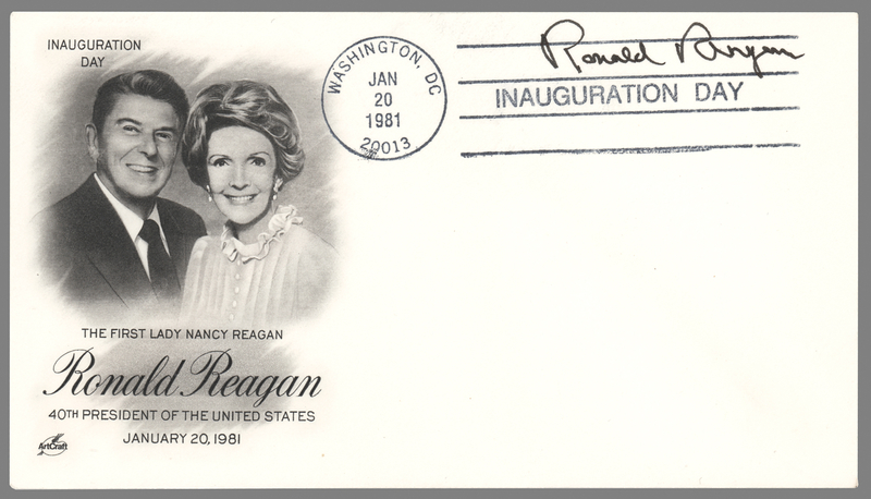 Lot 110 Ronald Reagan Signed 'Inauguration Day' Cover
