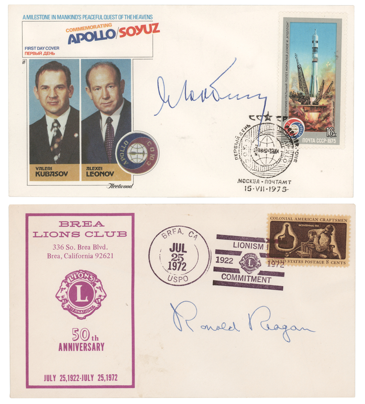 Lot 114 Ronald Reagan and Mikhail Gorbachev (2) Signed Commemorative Covers