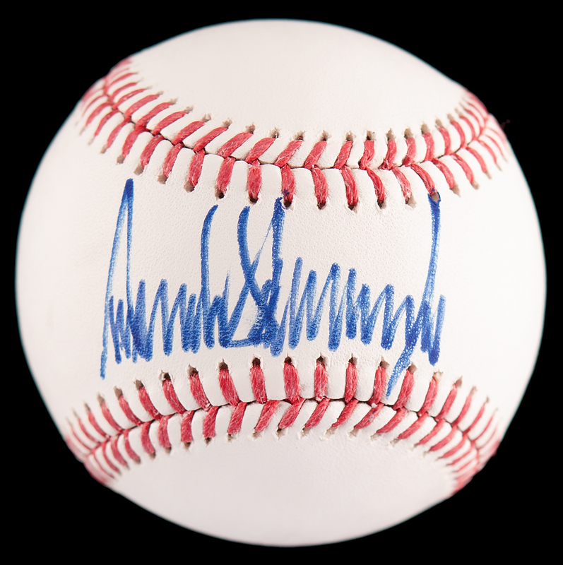 Lot 129 Donald Trump Signed Baseball
