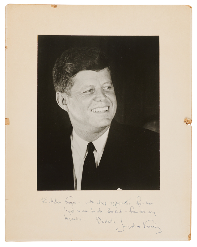 Lot 10 Jacqueline Kennedy Signed Photograph and Robert F. Kennedy Typed Letter Signed
