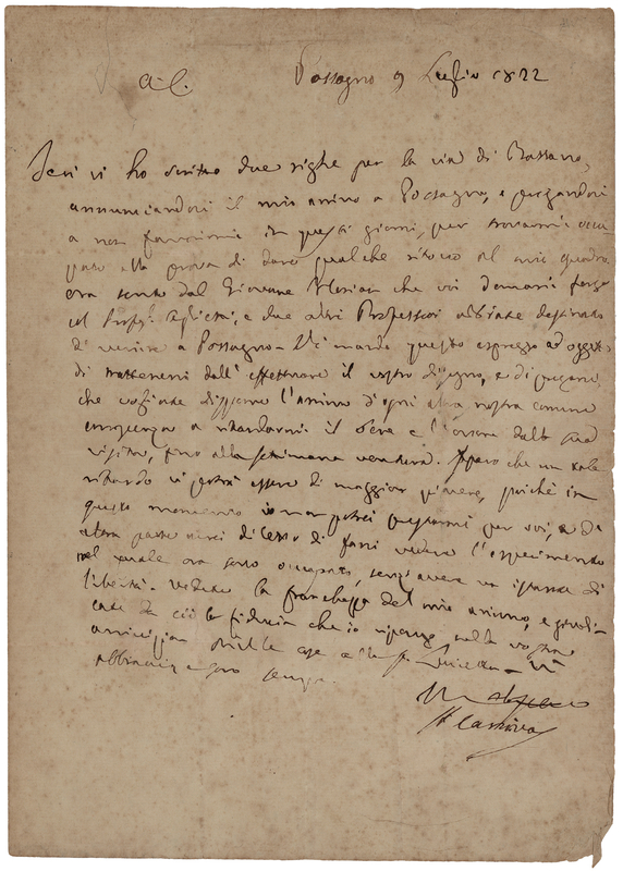 Lot 436 Antonio Canova Autograph Letter Signed