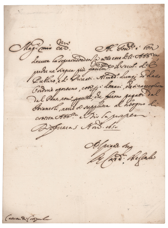 Lot 199 Pope Innocent XI Autograph Letter Signed