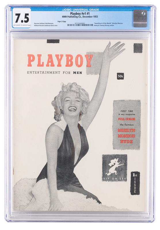 Lot 642 Marilyn Monroe: Playboy #1 - An Iconic Issue of the Men's Magazine - CGC VF- 7.5