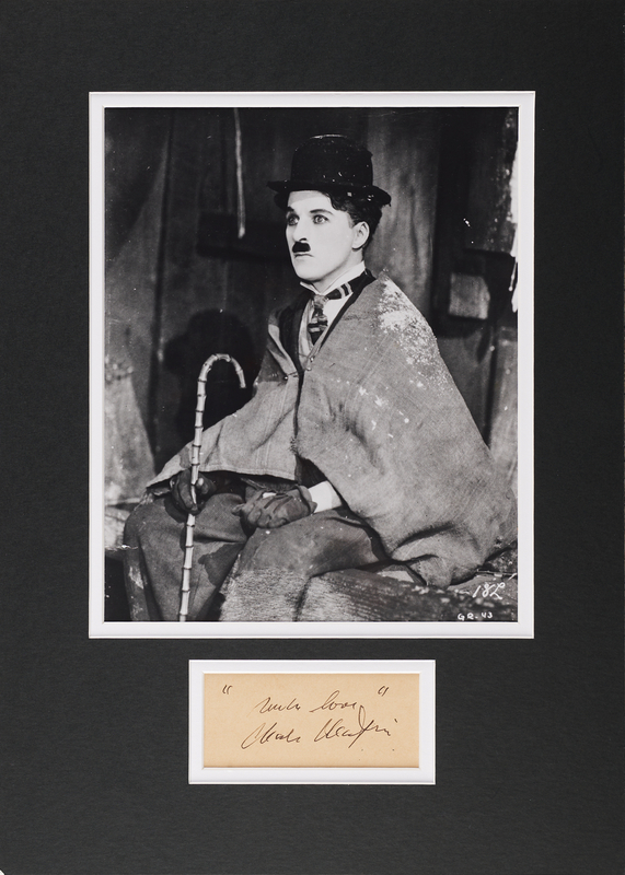 Lot 602 Charlie Chaplin Signature