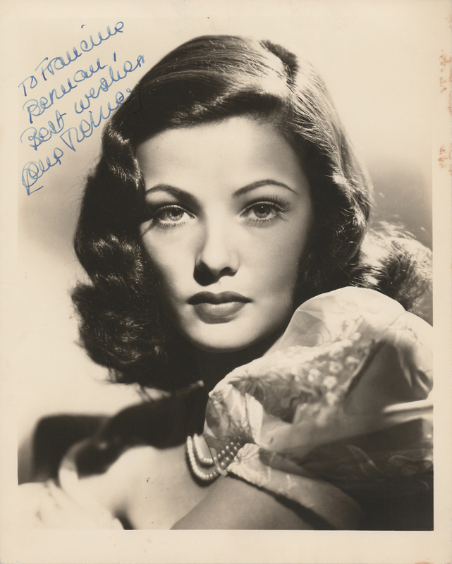 Lot 669 Gene Tierney Signed Photograph