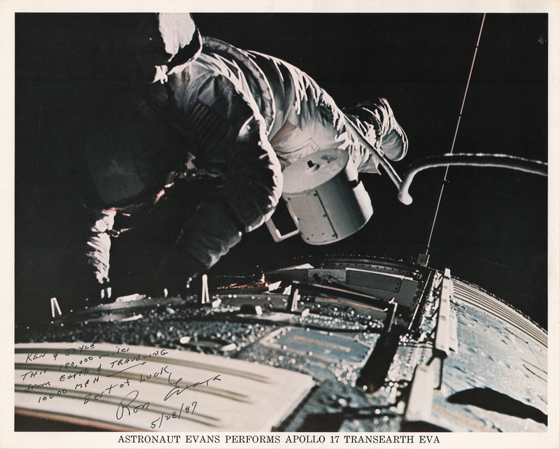 Lot 417 Ron Evans Signed Photograph