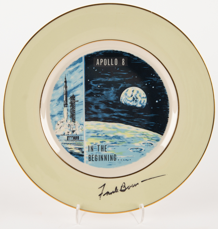Lot 378 Frank Borman Signed Apollo 8 Collector's Plate