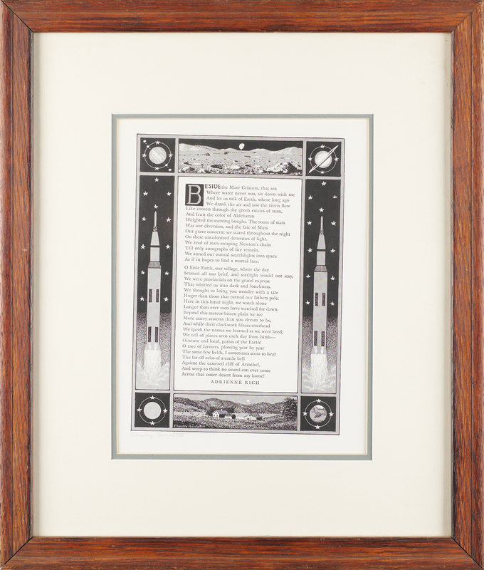 Lot 423 Chesley Bonestell Signed Printed Poem - 'The Explorers'