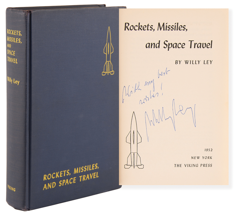 Lot 511 Willy Ley Signed Book - Rockets, Missiles, and Space Travel