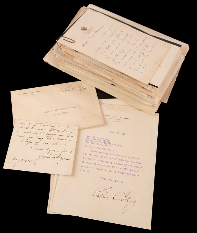 Lot 6 Calvin and Grace Coolidge Archive of (100+) Signed Letters Dated Between 1921 and 1933 - Over Half Signed as President and First Lady
