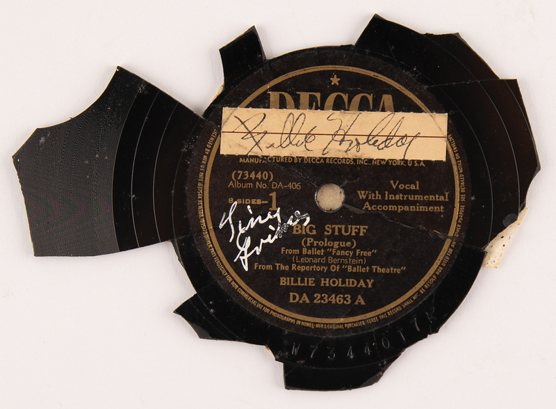 Lot 542 Billie Holiday Signature