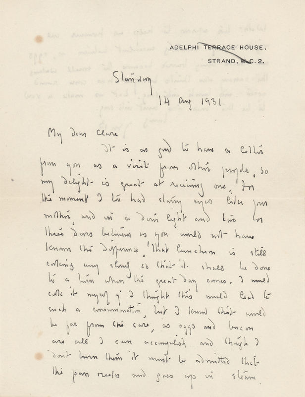 Lot 496 James M. Barrie Autograph Letter Signed