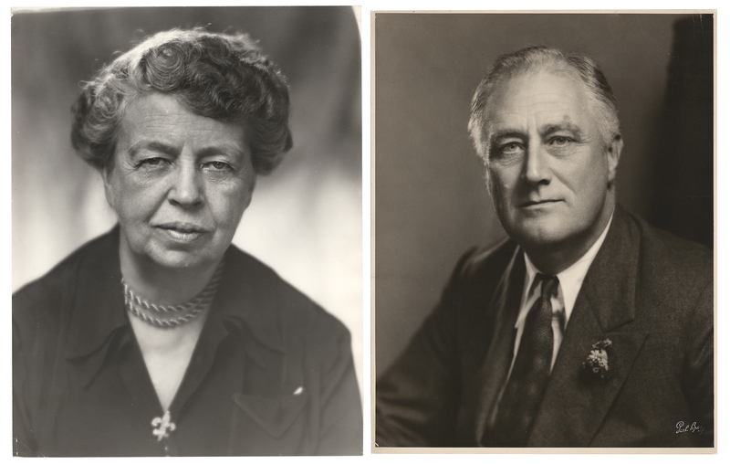 Lot 59 Franklin and Eleanor Roosevelt (2) Oversized Photographs - Attributed to the Pach Bros. Studio