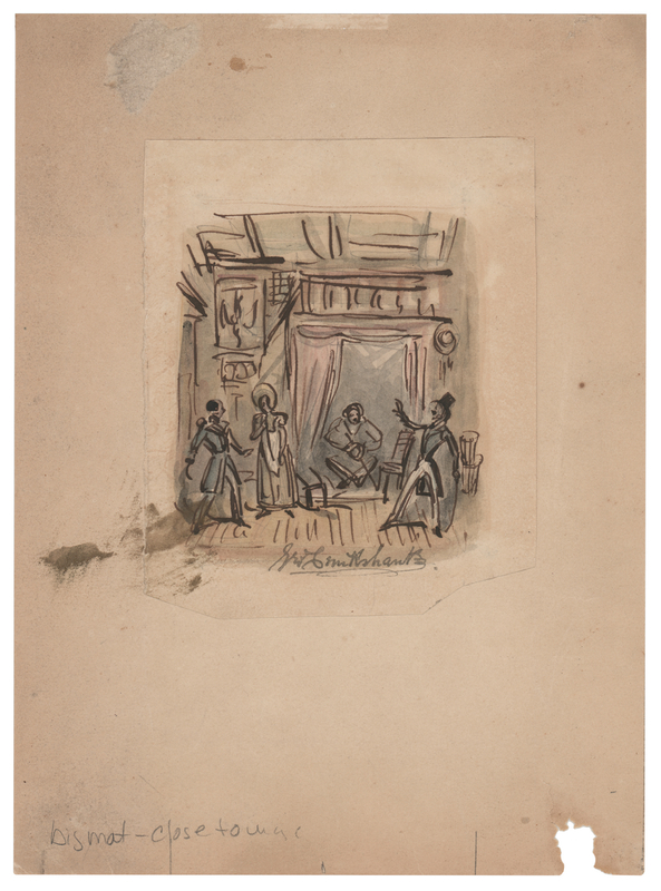 Lot 437 George Cruikshank Original Sketch